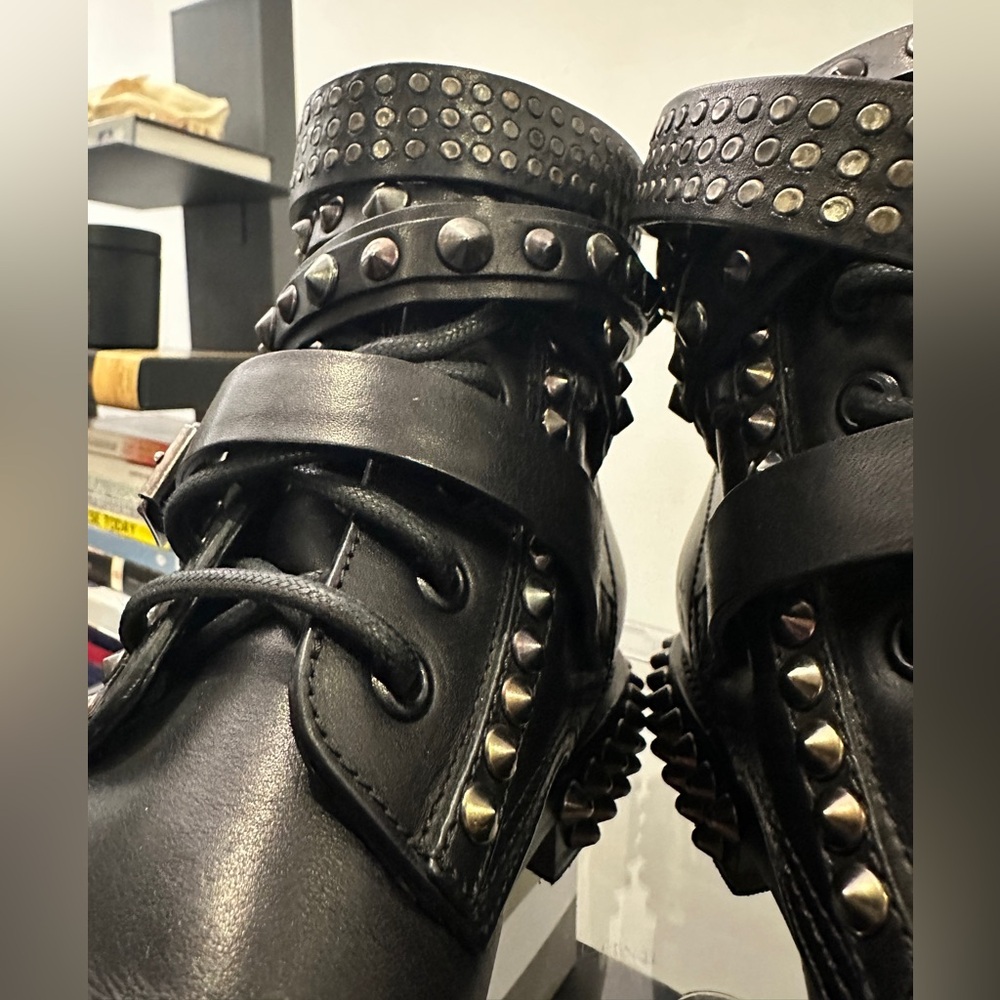 Hedi Slimane Era Saint Laurent Paris FW13 Studded Ankle Boots IT 39 / US 8.5 - Picture 10 of 16
